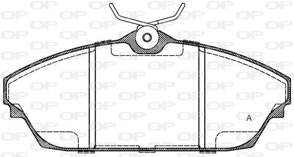 Jeu de 4 plaquettes de frein OPEN PARTS ref. BPA1504.00