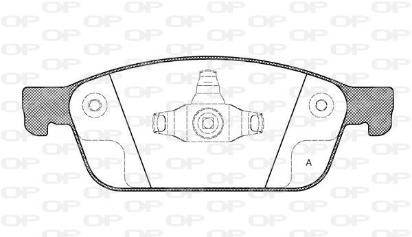 Jeu de 4 plaquettes de frein OPEN PARTS BPA1510.10