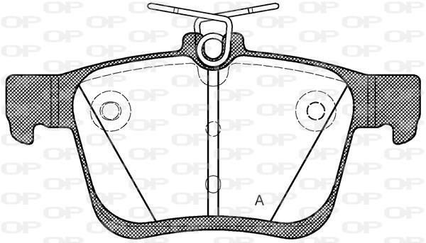Jeu de 4 plaquettes de frein OPEN PARTS BPA1516.00