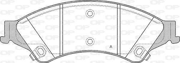 Jeu de 4 plaquettes de frein OPEN PARTS BPA1524.02