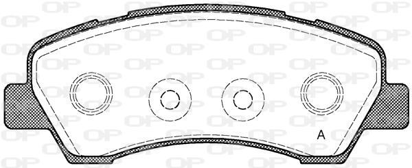 Jeu de 4 plaquettes de frein OPEN PARTS ref. BPA1530.00
