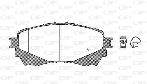 Jeu de 4 plaquettes de frein OPEN PARTS BPA1538.04