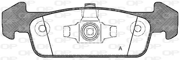 Jeu de 4 plaquettes de frein OPEN PARTS ref. BPA1540.10