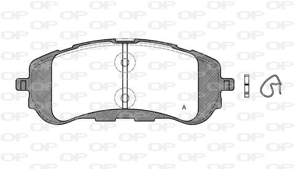 Jeu de 4 plaquettes de frein OPEN PARTS BPA1559.00