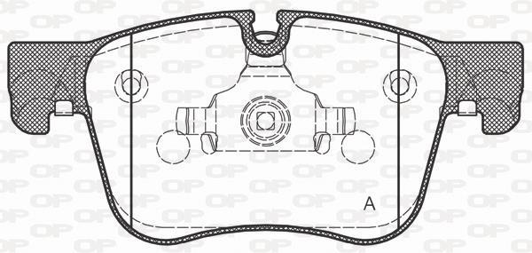 Jeu de 4 plaquettes de frein OPEN PARTS BPA1560.10