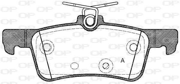 Jeu de 4 plaquettes de frein OPEN PARTS BPA1563.10