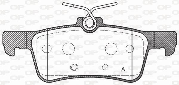 Jeu de 4 plaquettes de frein OPEN PARTS BPA1563.20