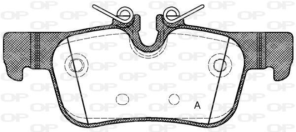 Jeu de 4 plaquettes de frein OPEN PARTS BPA1573.00