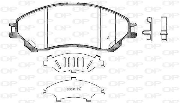 Jeu de 4 plaquettes de frein OPEN PARTS BPA1589.02