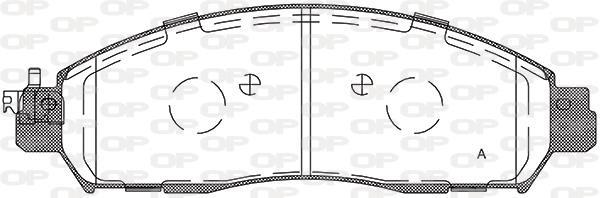 Jeu de 4 plaquettes de frein OPEN PARTS BPA1612.24