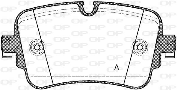Jeu de 4 plaquettes de frein OPEN PARTS BPA1668.08