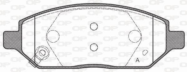 Jeu de 4 plaquettes de frein OPEN PARTS BPA1674.02