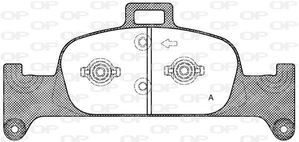 Jeu de 4 plaquettes de frein OPEN PARTS BPA1691.00