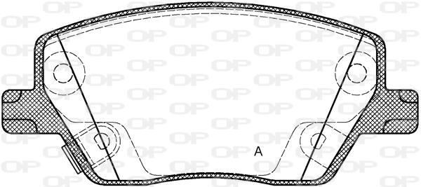 Jeu de 4 plaquettes de frein OPEN PARTS ref. BPA1695.02