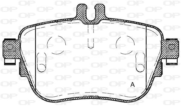 Jogo de 4 pastilhas de travão OPEN PARTS ref. BPA1699.00