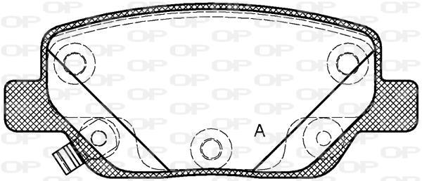 Jeu de 4 plaquettes de frein OPEN PARTS ref. BPA1700.02