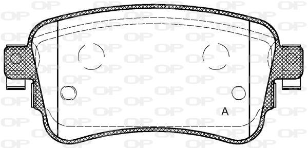 Jeu de 4 plaquettes de frein OPEN PARTS BPA1720.00