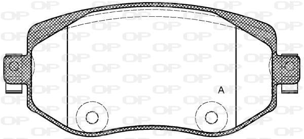 Jeu de 4 plaquettes de frein OPEN PARTS BPA1724.08