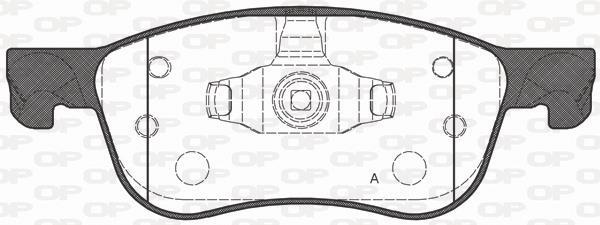 Jeu de 4 plaquettes de frein OPEN PARTS BPA1776.00