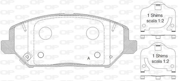 Jeu de 4 plaquettes de frein OPEN PARTS BPA1783.02