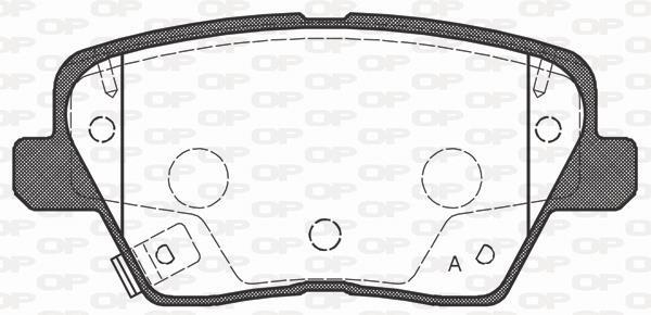 Jeu de 4 plaquettes de frein OPEN PARTS BPA1784.02