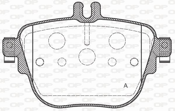 Jeu de 4 plaquettes de frein OPEN PARTS BPA1792.00