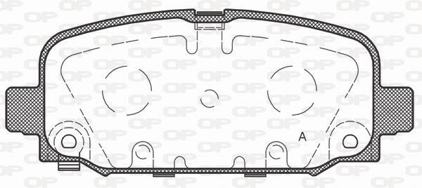 Jeu de 4 plaquettes de frein OPEN PARTS BPA1796.02