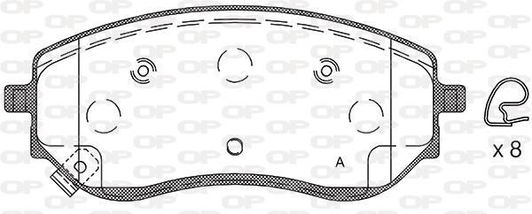 Jeu de 4 plaquettes de frein OPEN PARTS BPA1801.02