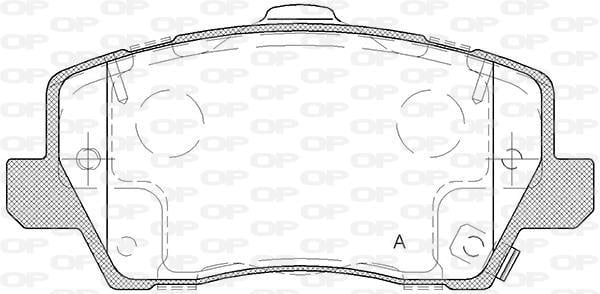 Jeu de 4 plaquettes de frein OPEN PARTS BPA1803.02