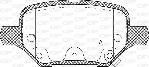 Jeu de 4 plaquettes de frein OPEN PARTS BPA1810.02