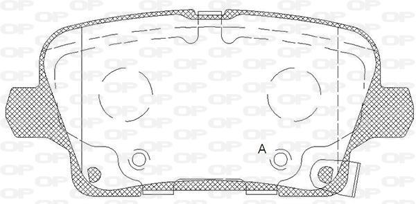 Jeu de 4 plaquettes de frein OPEN PARTS BPA1821.02