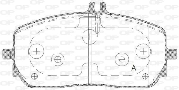 Jeu de 4 plaquettes de frein OPEN PARTS BPA1826.00