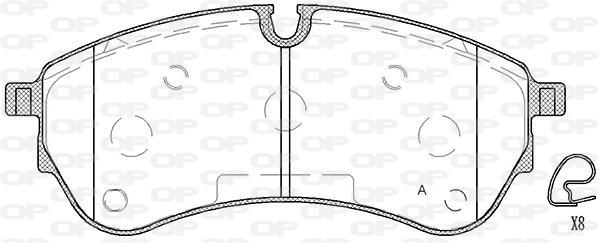 Jeu de 4 plaquettes de frein OPEN PARTS BPA1830.00