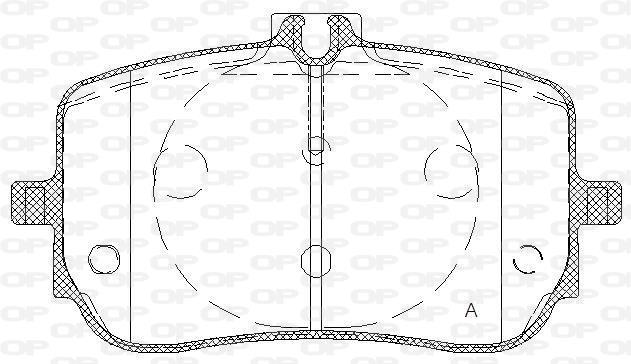 Jeu de 4 plaquettes de frein OPEN PARTS BPA1835.00