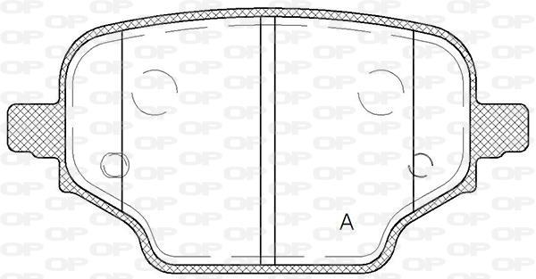 Jeu de 4 plaquettes de frein OPEN PARTS BPA1837.00