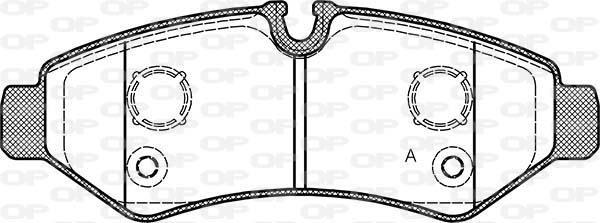 Jeu de 4 plaquettes de frein OPEN PARTS BPA1867.00