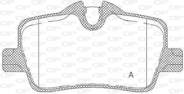 Jeu de 4 plaquettes de frein OPEN PARTS BPA1873.00