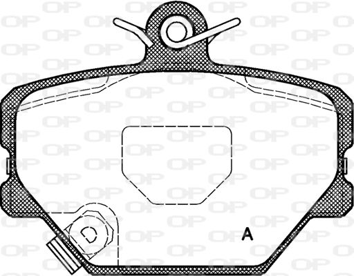 Jeu de 4 plaquettes de frein OPEN PARTS BPE0705.02