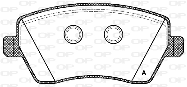 Jeu de 4 plaquettes de frein OPEN PARTS BPE0987.00