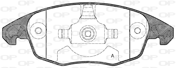 Jeu de 4 plaquettes de frein OPEN PARTS BPE1248.00