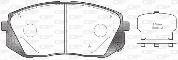 Jeu de 4 plaquettes de frein OPEN PARTS BPE1302.52