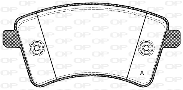 Jeu de 4 plaquettes de frein OPEN PARTS BPE1351.00
