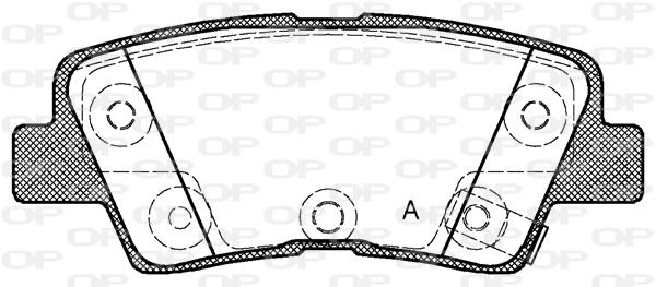 Jeu de 4 plaquettes de frein OPEN PARTS BPE1362.42