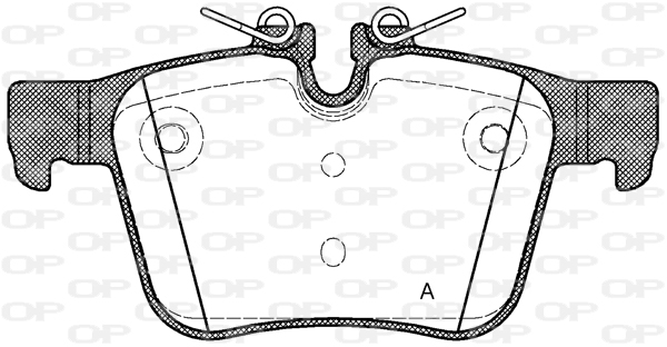 Jeu de 4 plaquettes de frein OPEN PARTS BPE1516.40