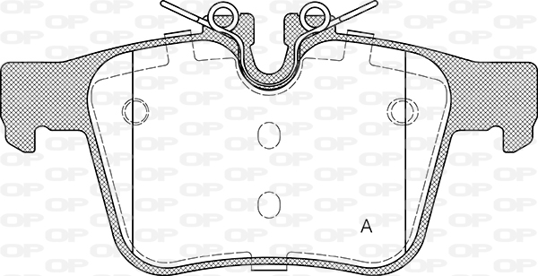 Jeu de 4 plaquettes de frein OPEN PARTS BPE1516.45