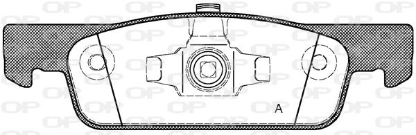 Jeu de 4 plaquettes de frein OPEN PARTS BPE1540.00