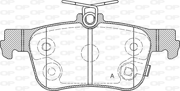 Jeu de 4 plaquettes de frein OPEN PARTS BPE1551.28