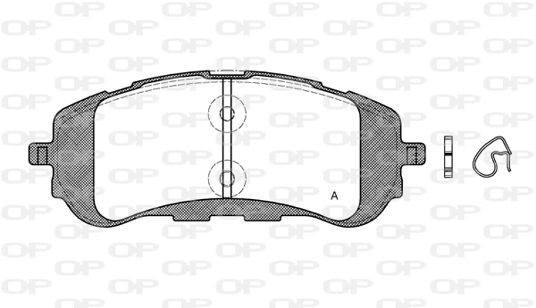 Jeu de 4 plaquettes de frein OPEN PARTS BPE1559.00
