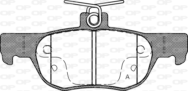 Jeu de 4 plaquettes de frein OPEN PARTS BPE1869.02