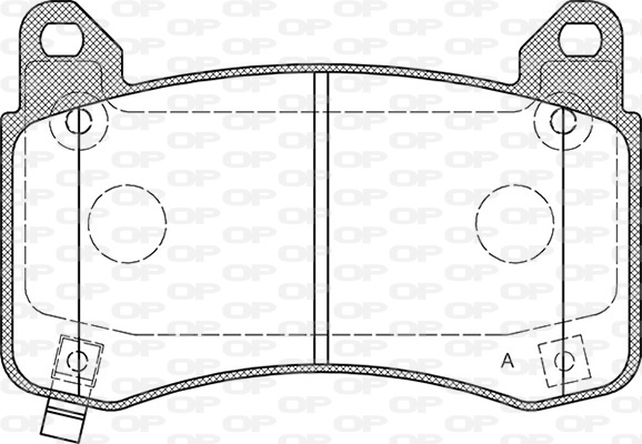 Jeu de 4 plaquettes de frein OPEN PARTS BPE1992.04